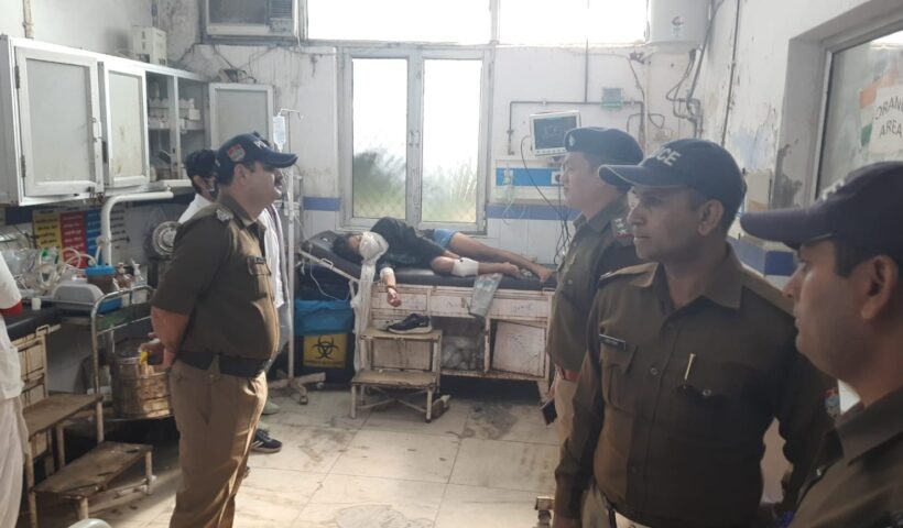 बहादराबाद नहर पटरी पर पुलिस और बदमाशों के बीच मुठभेड़, 50 हजार का इनामी बदमाश दबोचा