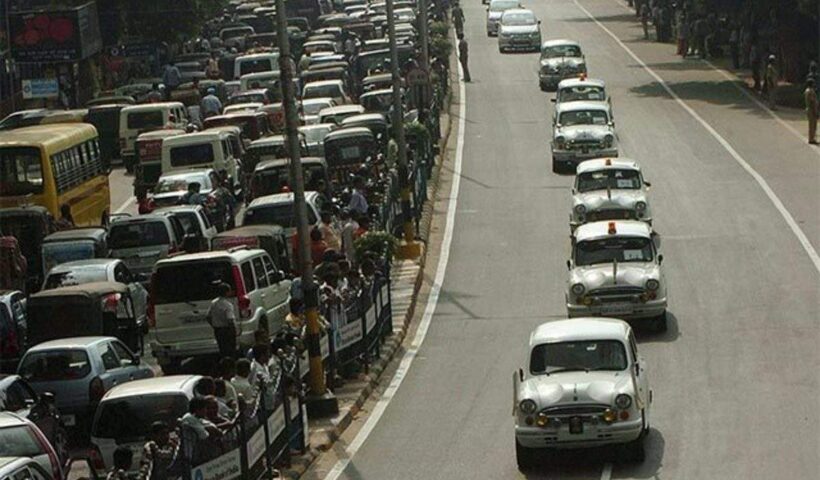 वाराणसी पीएम मोदी का दौरा :: आज फ्लीट रिहर्सल के बाद लगा जाम, एंबुलेंस भी फंसी।